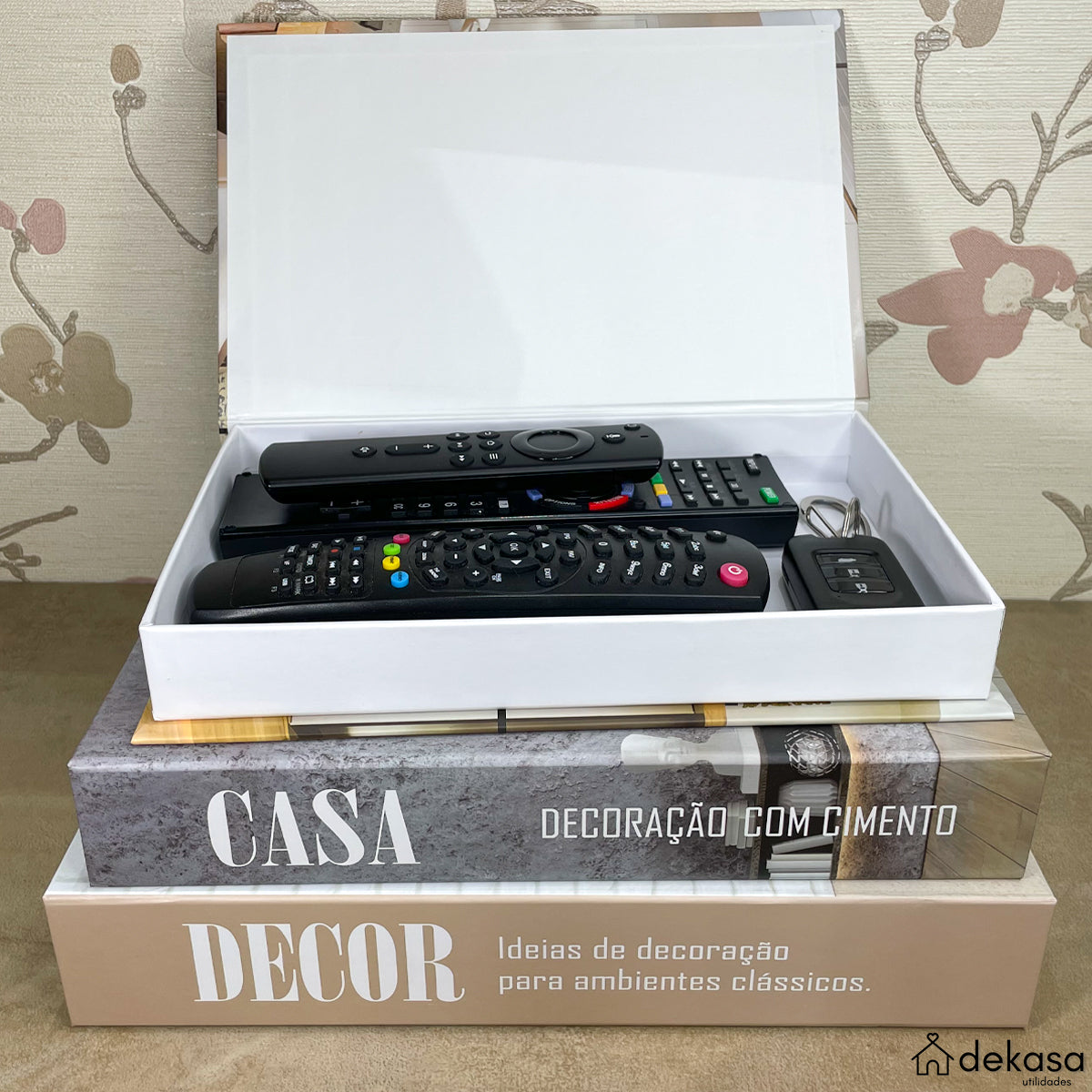 Kit 3 Livros Decorativos Organizadores - Modelo DECOR