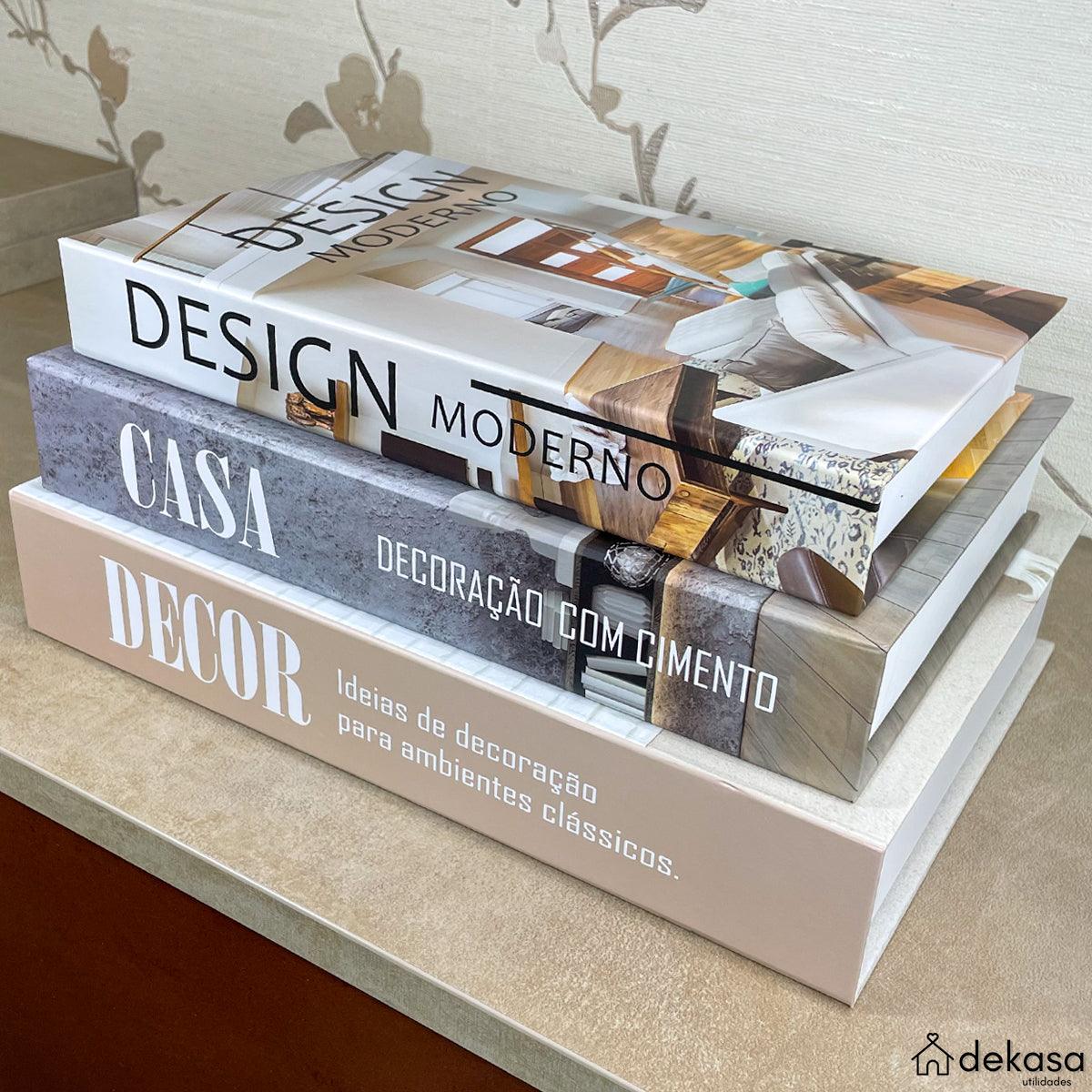 Livros Caixa Decorativo Grande Luxo - DECOR - Dekasa Utilidades
