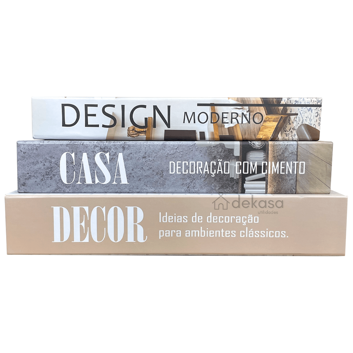 Livros Caixa Decorativo Grande Luxo - DECOR - Dekasa Utilidades