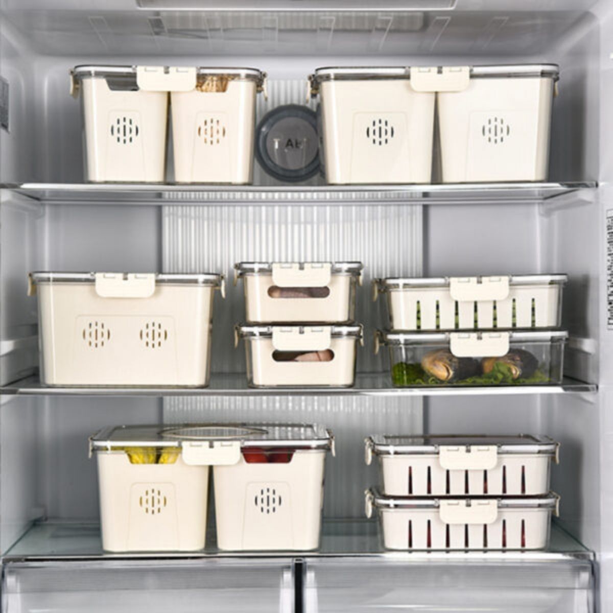 Potes Herméticos Para Geladeira Organizadores Empilháveis - Hermex