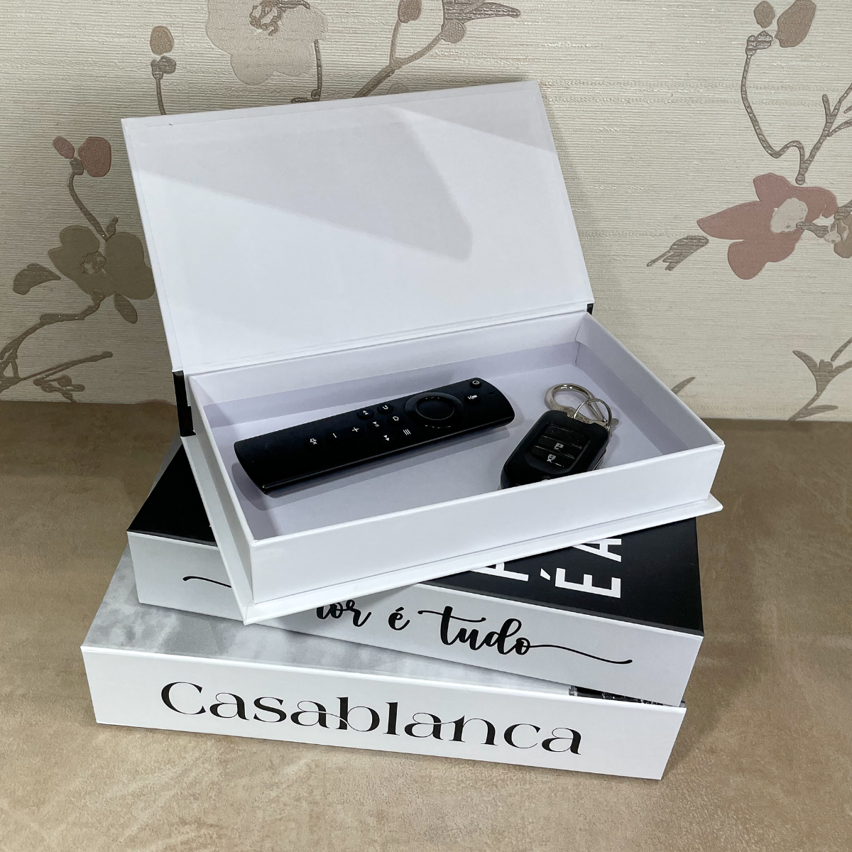 Kit 3 Livros Decorativos Organizadores - Modelo Casablanca