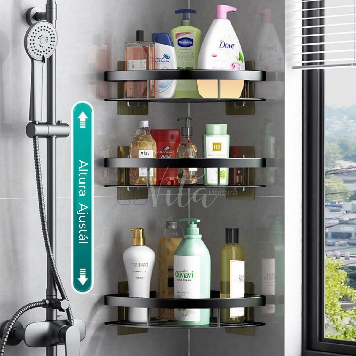 Kit Suporte Organizador em Alumínio + Adesivos ProFix - VitaAlu [FRETE GRÁTIS]