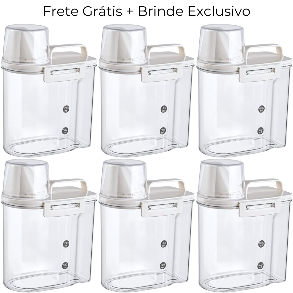 Condex 1,5 Litros - Potes Herméticos Porta Condimentos com Vedação em Silicone