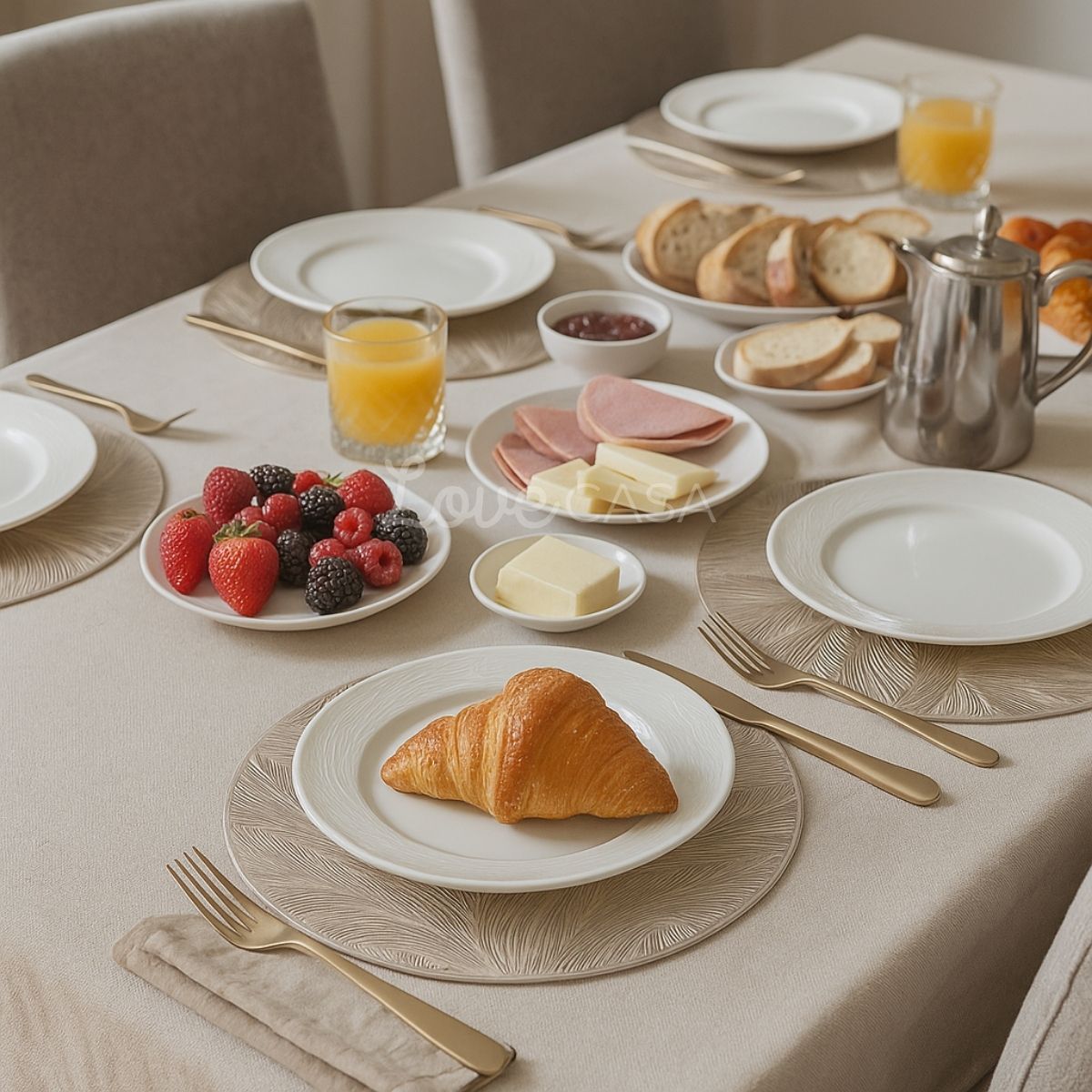 Jogo Americano Sousplat 38cm Redondo em PVC Dourado Mesa Posta Impermeável