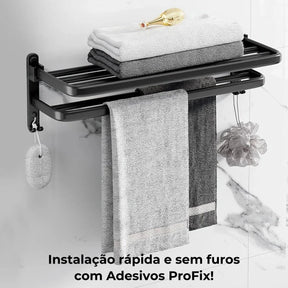 Porta-Toalhas Grande Retrátil + Adesivos ProFix!