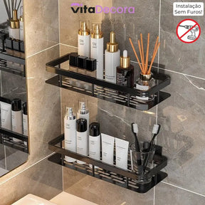 Kit Suporte Organizador em Alumínio + Adesivos ProFix - VitaAlu [FRETE GRÁTIS]