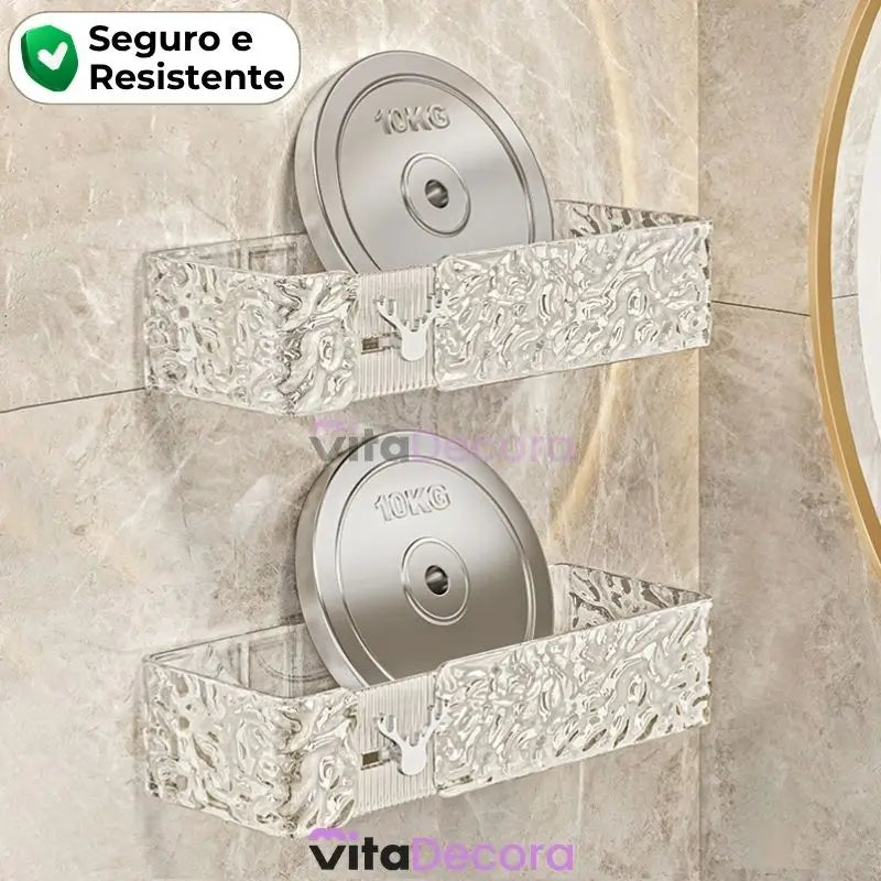 Kit Suporte Organizador Porta Shampoo + Kit Adesivos ProFix [FRETE GRÁTIS]