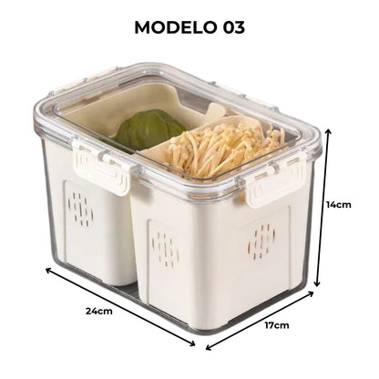 Potes Herméticos Para Geladeira Organizadores Empilháveis - Hermex