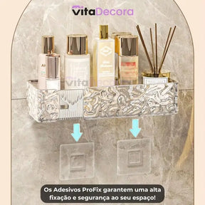 Kit Suporte Organizador Porta Shampoo + Kit Adesivos ProFix [FRETE GRÁTIS]