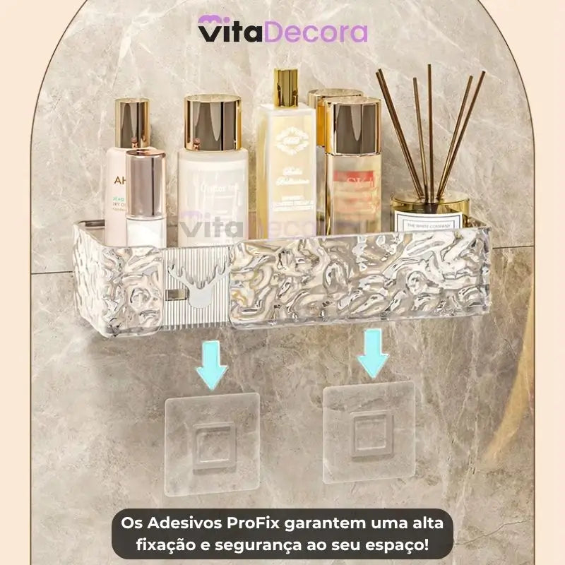 Kit Suporte Organizador Porta Shampoo + Kit Adesivos ProFix [FRETE GRÁTIS]
