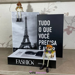 Livros Decorativos Organizadores - Conjunto com 3