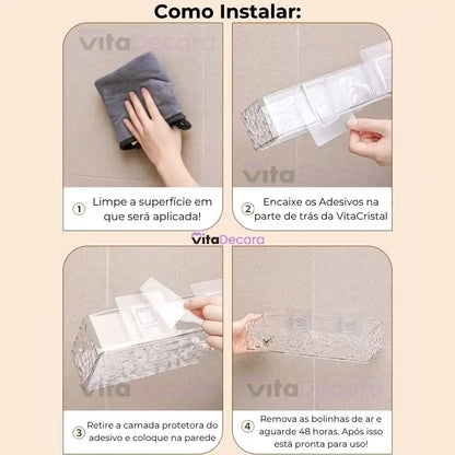 Kit Suporte Organizador em Acrílico + Adesivos ProFix de BRINDE! [FRETE GRÁTIS]