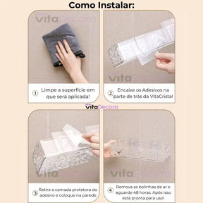 Kit Suporte Organizador Porta Shampoo + Kit Adesivos ProFix [FRETE GRÁTIS]