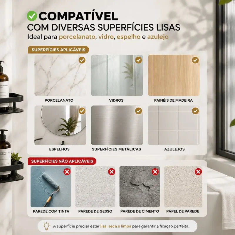 Kit Suporte Organizador em Alumínio + Adesivos ProFix - VitaAlu