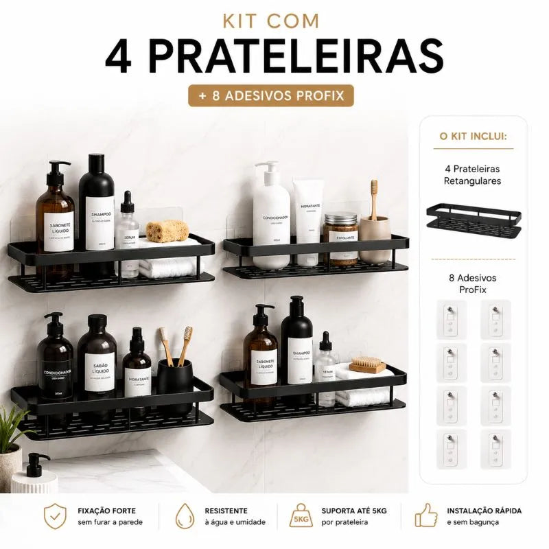 Kit Suporte Organizador em Alumínio + Adesivos ProFix - VitaAlu