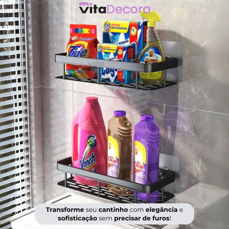 Kit Suporte Organizador em Alumínio + Adesivos ProFix - VitaAlu [FRETE GRÁTIS]