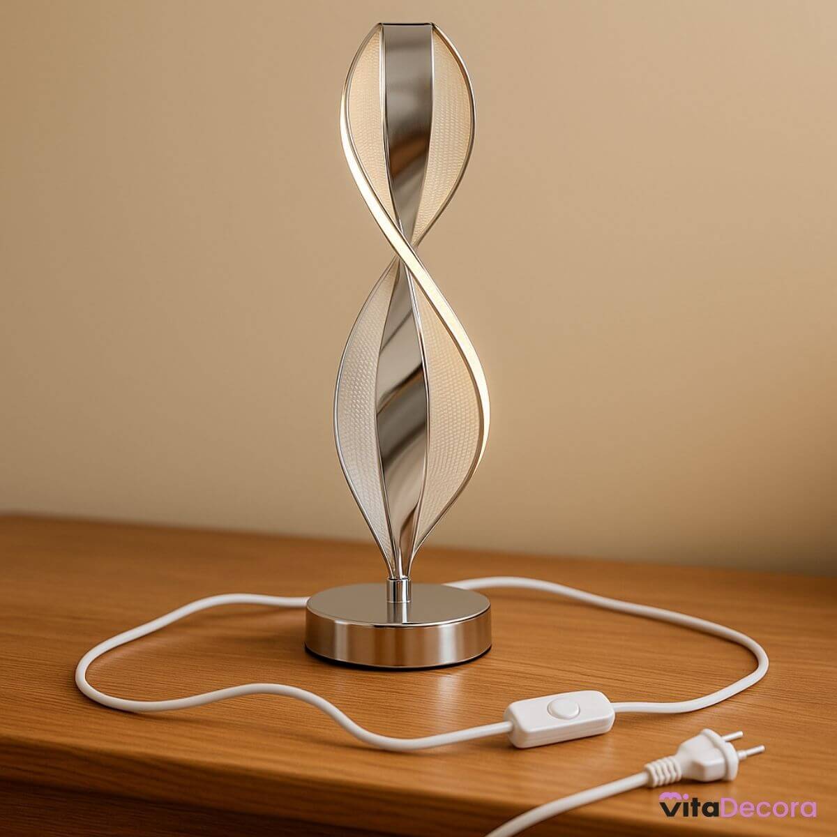 Abajur LED Mesa Design Infinito 3 Tons Bivolt Decorativo - VitaLux Decor