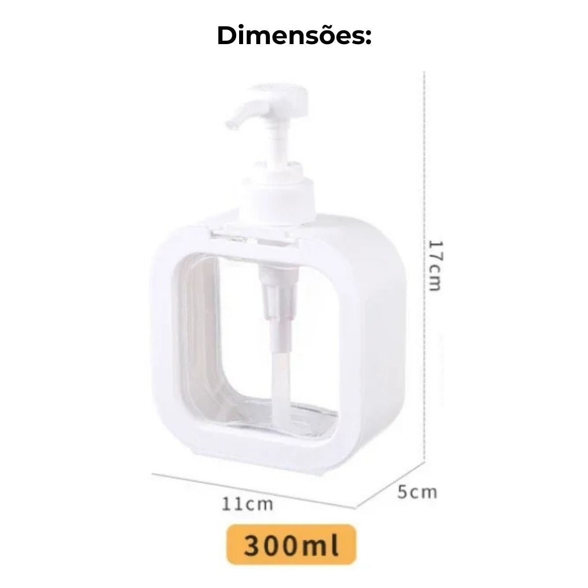 Dispenser Sabonete Líquido Portátil Banheiro Cozinha Lavabo Viagem 300ml