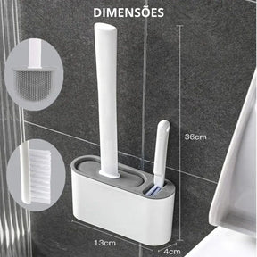 KIT COM 2 PECAS DE ESCOVA SANITARIA COM SUPORTE DE PLASTICO PP