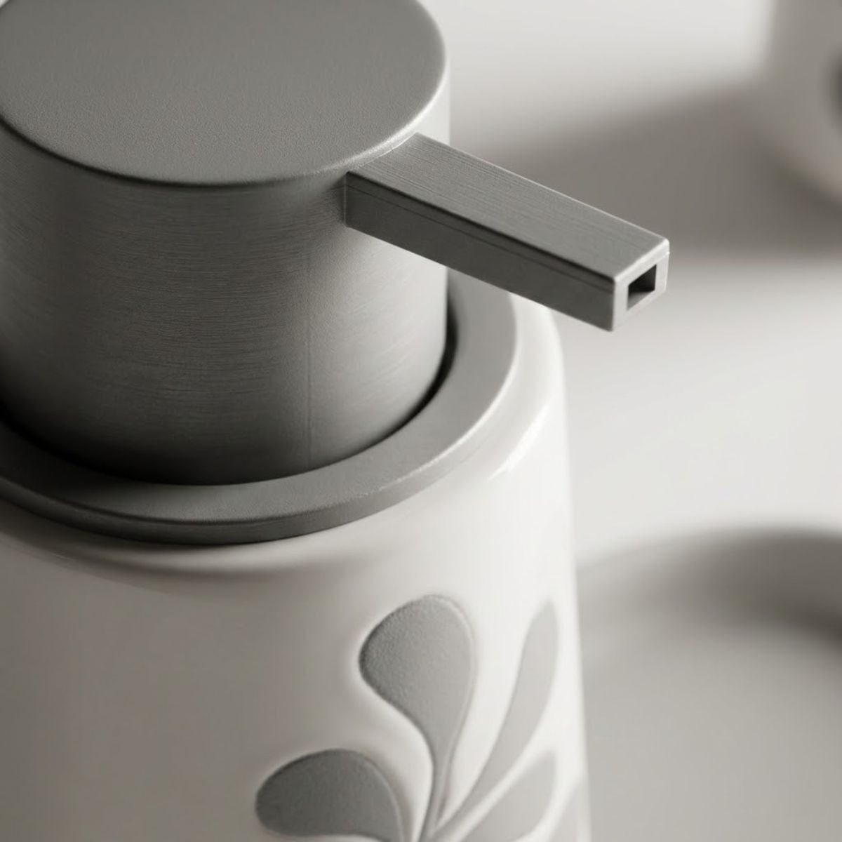 Kit Banheiro Lavabo Conjunto Saboneteira Dispenser Porta Treco Porcelana 3 Peças