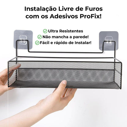 Cesto Organizador Suporte Aramado – Com Adesivos ProFix!