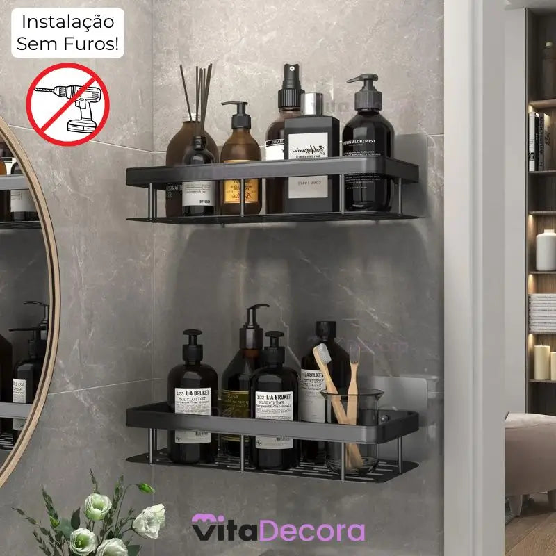 Kit Suporte Organizador em Alumínio + Adesivos ProFix - VitaAlu [FRETE GRÁTIS]