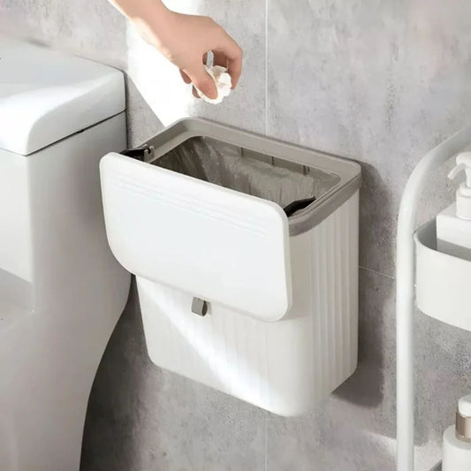 LixoFlex - Lixeira 9 Litros Pendurável e Veda Cheiros Com Adesivos ProFix