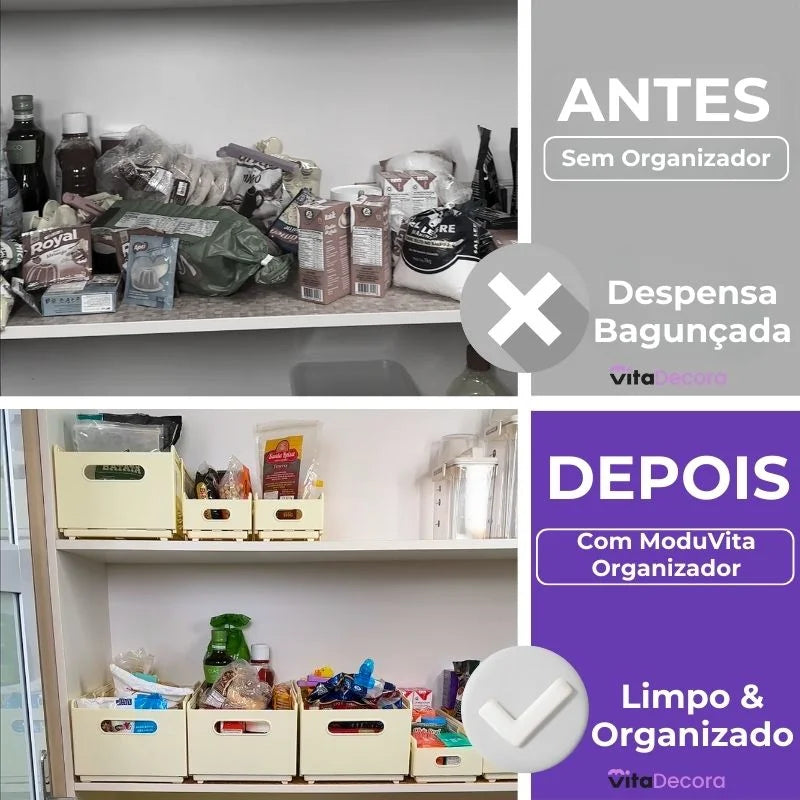 ModuVita - Organizador Modular Empilhável Expansível (28 a 48cm)