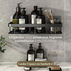 Suporte Porta Shampoo Banheiro Cozinha Organizador Instalação com Adesivo ProFix™