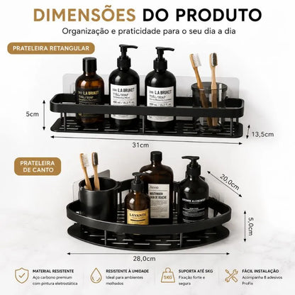 Kit Suporte Organizador em Alumínio + Adesivos ProFix - VitaAlu