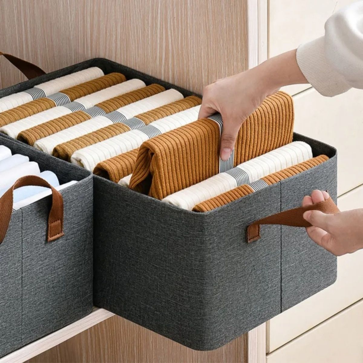 Cesto Organizador Multiuso Tecido Impermeável Dobrável