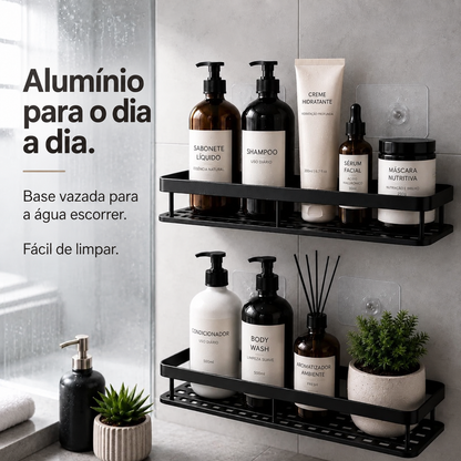 Prateleiras de alumínio com base vazada