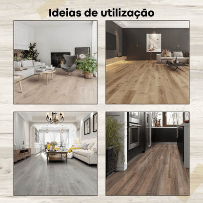 Piso Vinílico Autocolante Pvc Revestimento Adesivo Madeira 5m² - Dekasa Utilidades