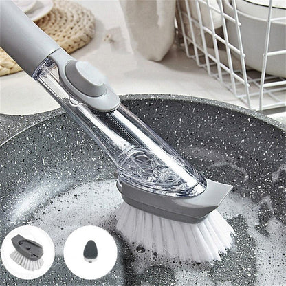 Escova Limpeza Lava Louça Porta Detergente Dispenser 2 em 1 - Dekasa Utilidades