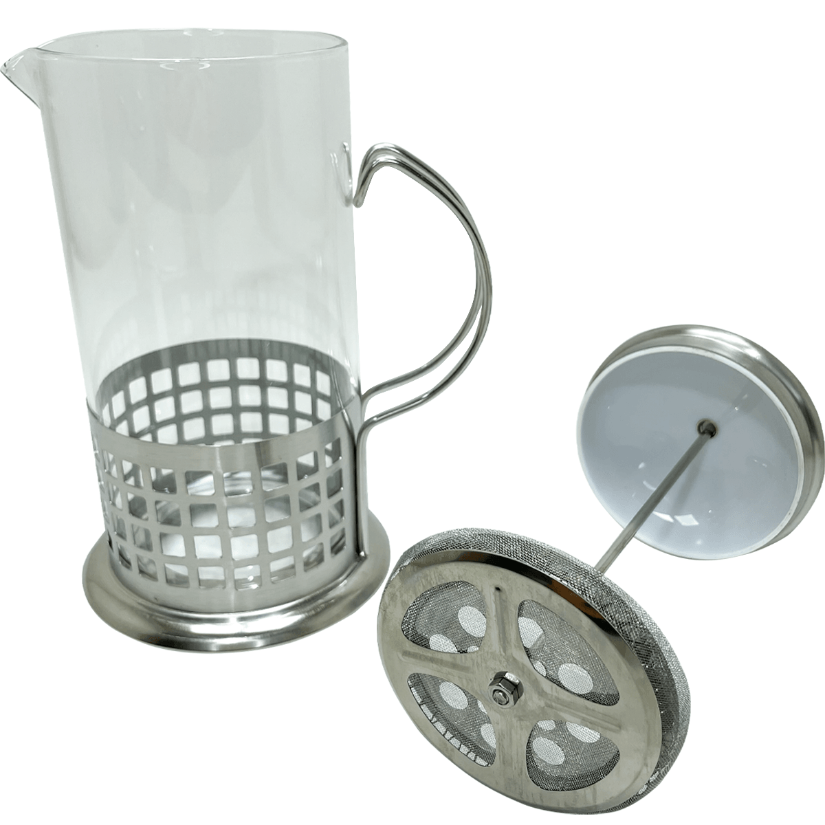 Cafeteira Prensa Francesa 600ml Aço Inox Quadrados - Dekasa Utilidades