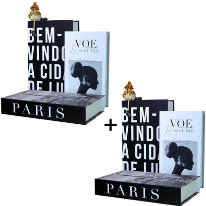 Livros Caixa Decorativo Luxo - Bem-vindo Paris - Dekasa Utilidades