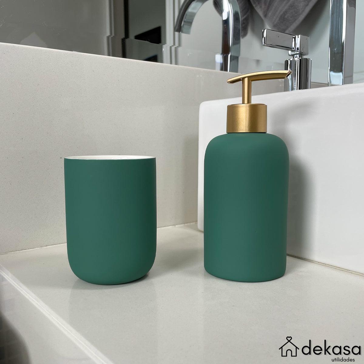 Kit Lavabo Luxo Porcelana Aveludado - Dekasa Utilidades