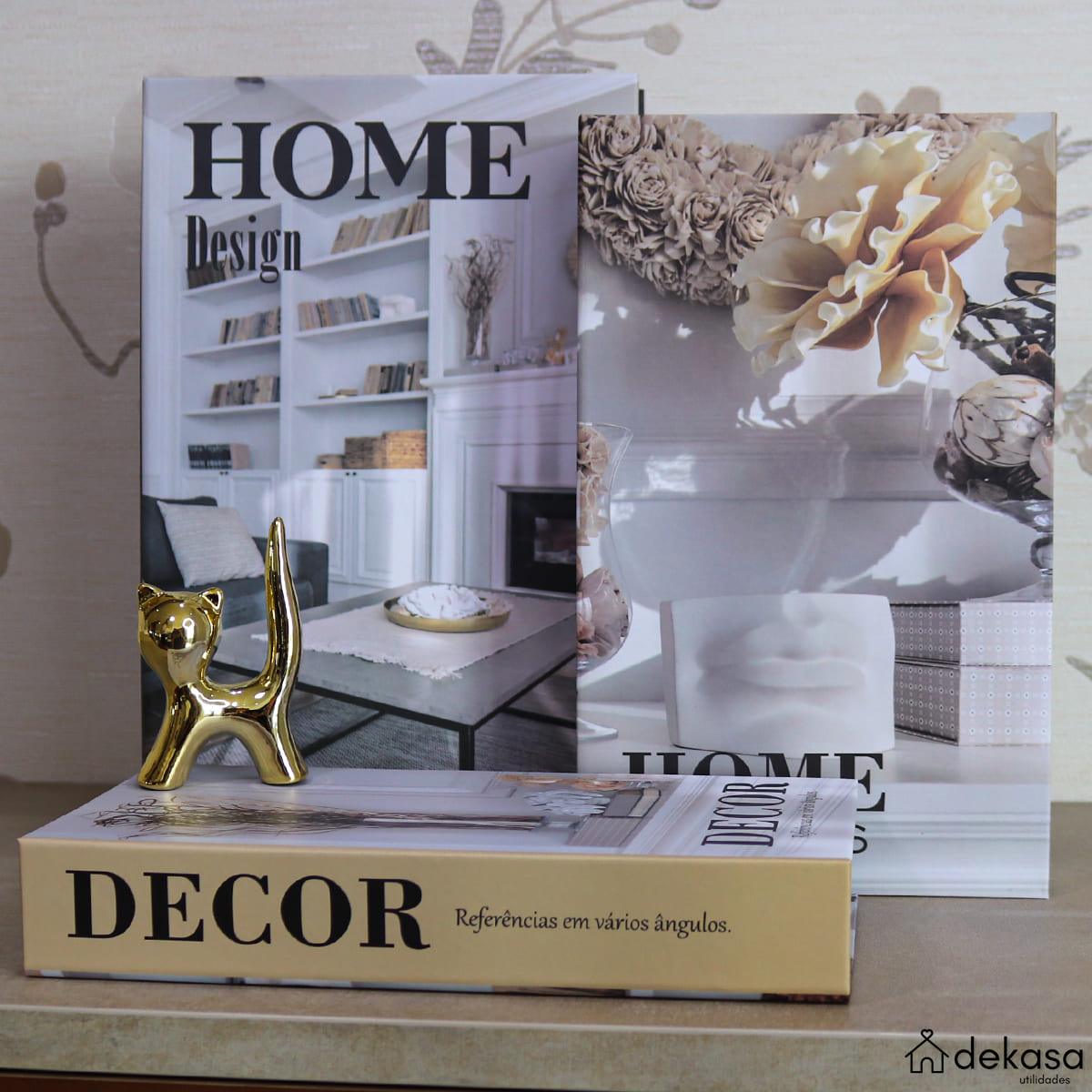 Kit Livros Caixas Decorativos Luxo - Home Design [Frete Grátis e Brinde] - Dekasa Utilidades