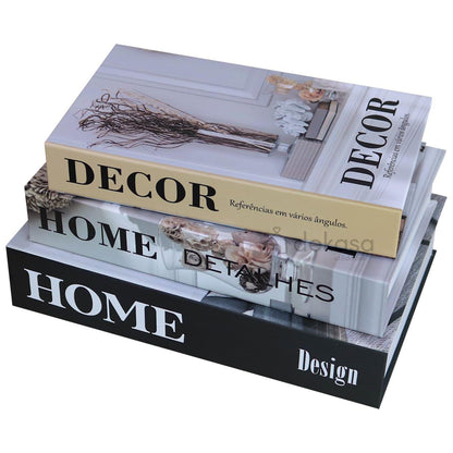Kit Livros Caixas Decorativos Luxo - Home Design [Frete Grátis e Brinde] - Dekasa Utilidades