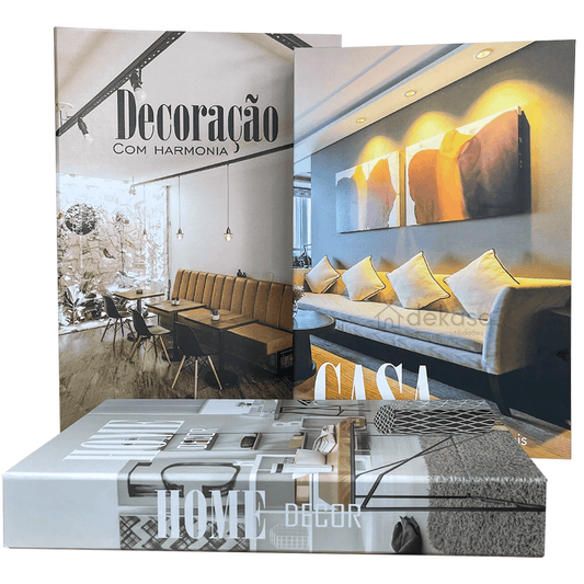 Livros Caixa Decorativo Grande Luxo - Decoração Harmonia - Dekasa Utilidades