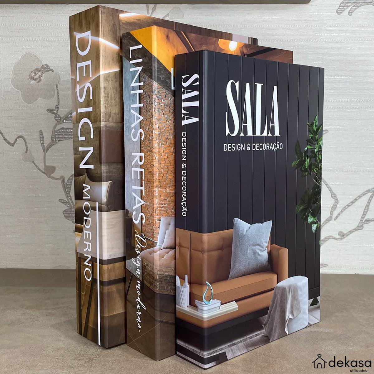 Livros Caixa Decorativo Grande Luxo - Design Moderno - Dekasa Utilidades