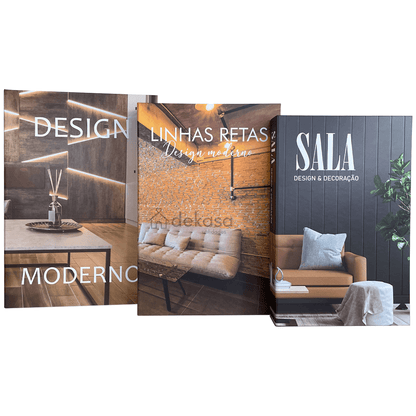 Livros Caixa Decorativo Grande Luxo - Design Moderno - Dekasa Utilidades