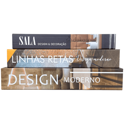 Livros Caixa Decorativo Grande Luxo - Design Moderno - Dekasa Utilidades