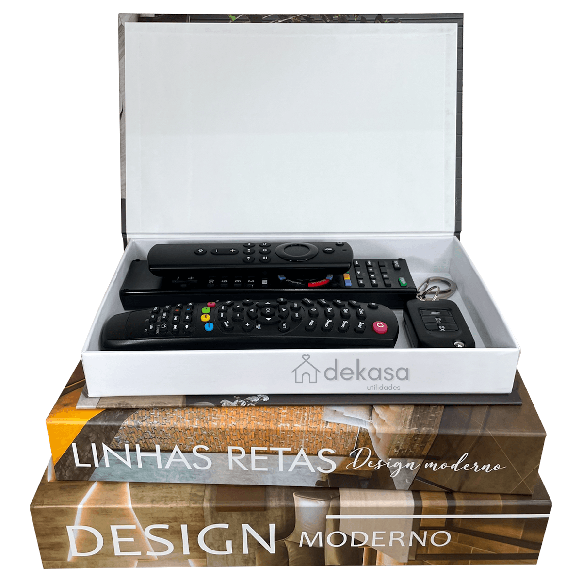 Livros Caixa Decorativo Grande Luxo - Design Moderno - Dekasa Utilidades