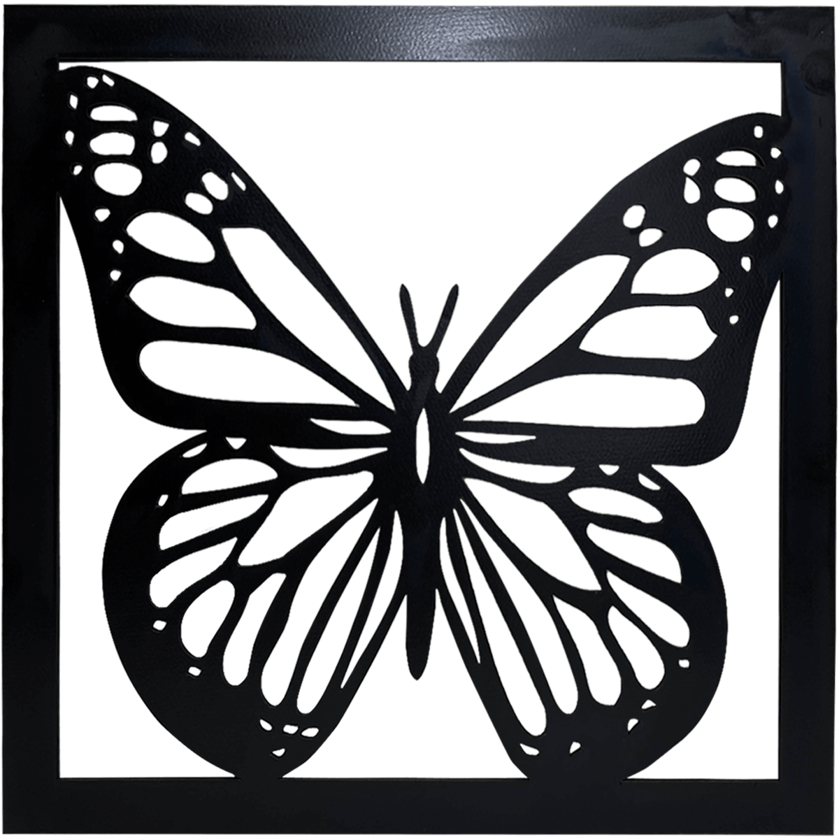 Kit 4 Quadros Decorativos Vazados Preto MDF 3mm c/ Dupla Face - Dekasa Utilidades