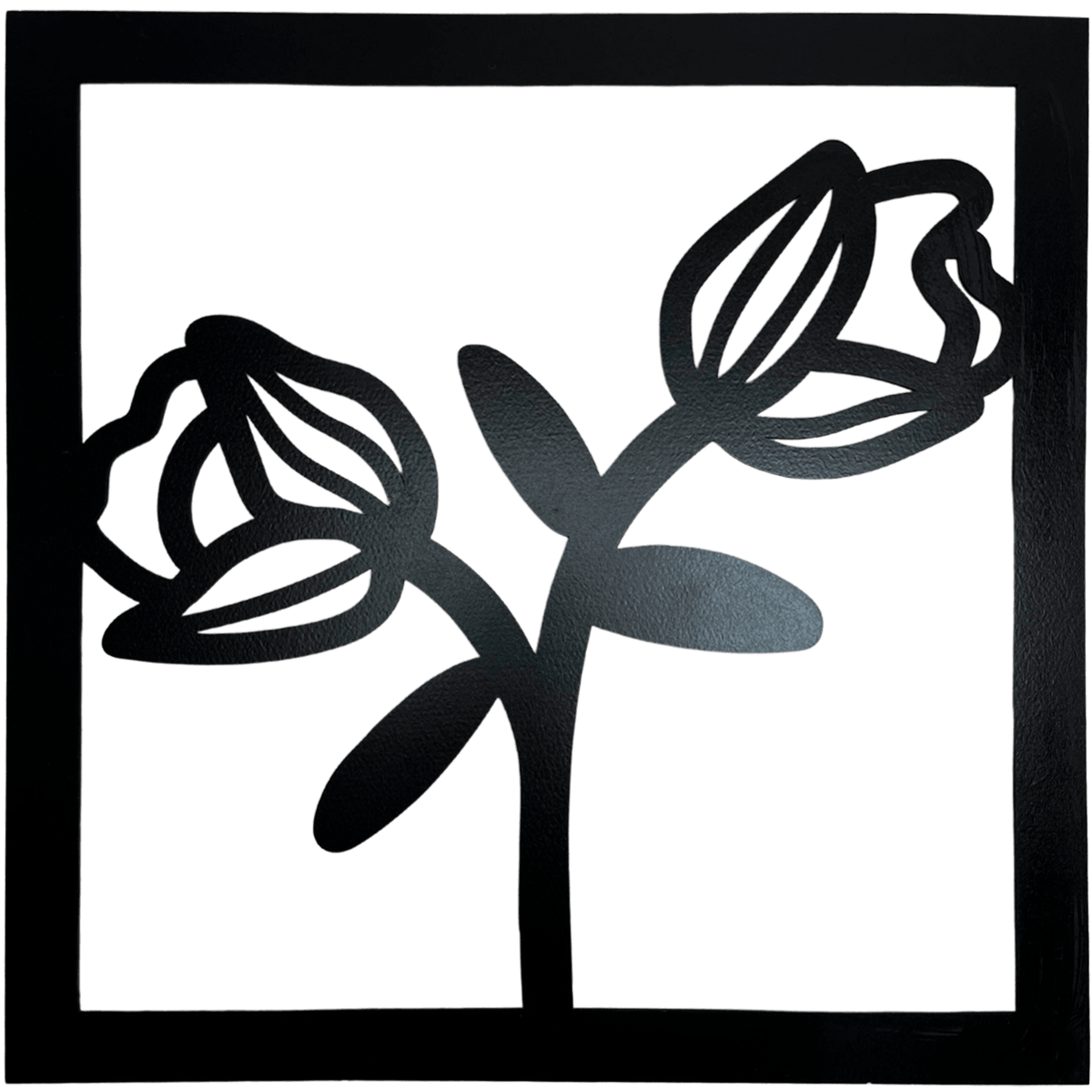 Kit 4 Quadros Decorativos Vazados Preto MDF 3mm c/ Dupla Face - Dekasa Utilidades