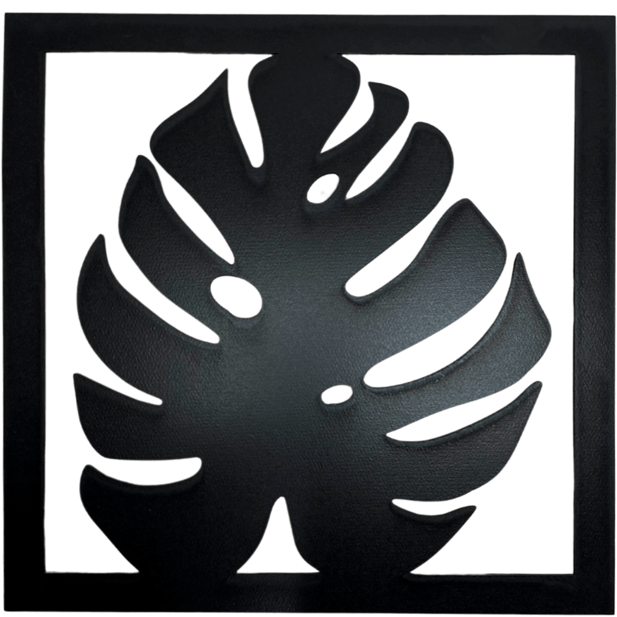 Kit 4 Quadros Decorativos Vazados Preto MDF 3mm c/ Dupla Face - Dekasa Utilidades