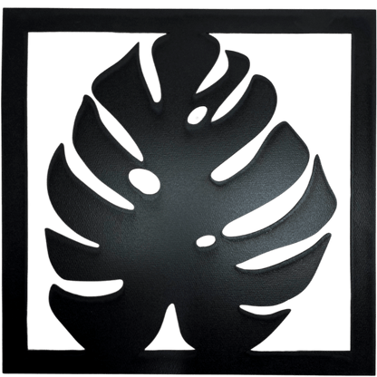 Kit 4 Quadros Decorativos Vazados Preto MDF 3mm c/ Dupla Face - Dekasa Utilidades